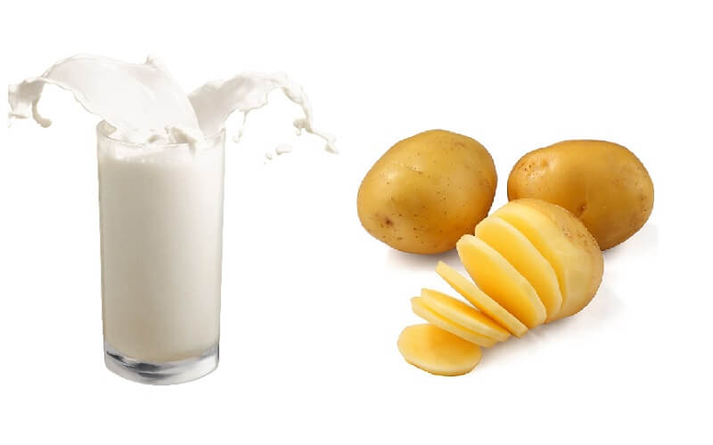 Cách trị mụn bằng khoai tây và sữa tươi hiệu quả tại nhà