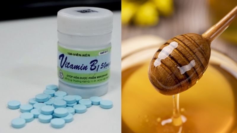 tắm trắng bằng vitamin B1 và mật ong