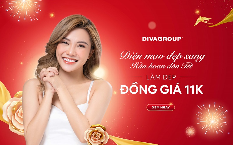 Viện thẩm mỹ DIVA ưu đãi làm đẹp đồng giá 11K mừng Tết Dương lịch