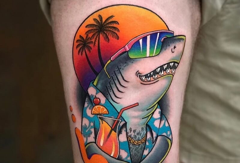 Cá voi xanh mang biểu tượng đặc  Mini Tattoo  YoungInk  Facebook
