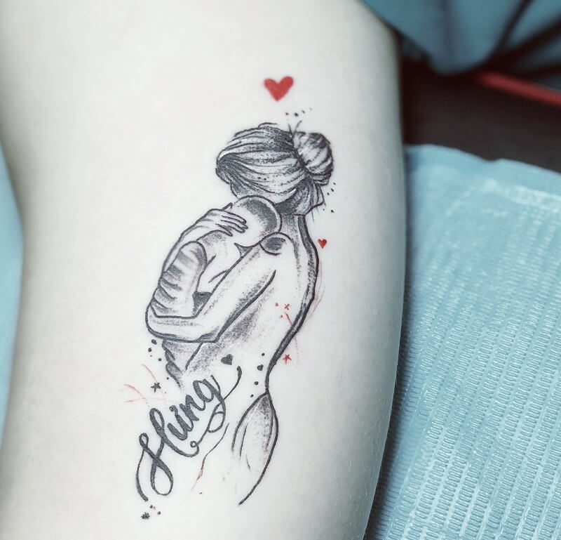 Hình xăm mẹ bồng con tượng trưng  Đỗ Nhân Tattoo Studio  Facebook