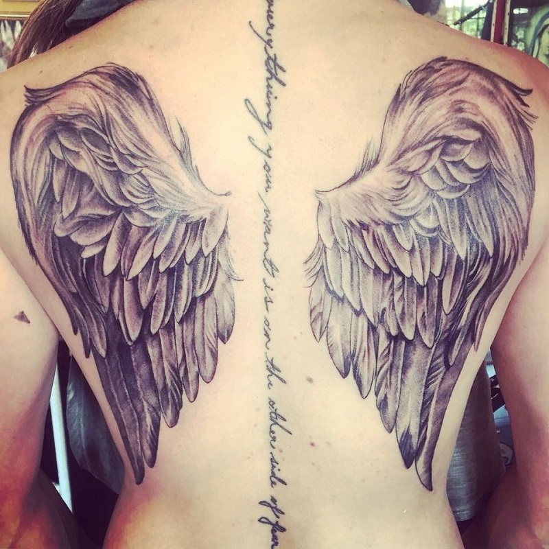 Ý nghĩa hình xăm đôi cánh thiên thần  Owl Ink Studio  Xăm Hình Nghệ Thuật