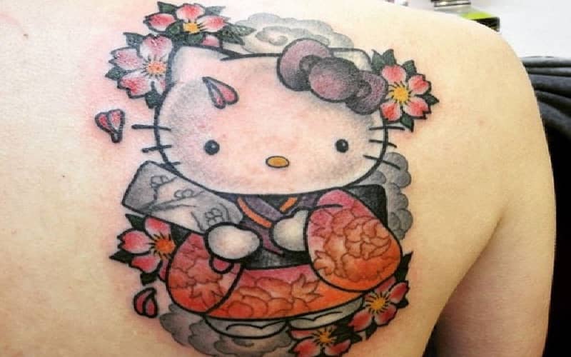 Trắng Tattoo  Mèo Hello Kitty xinh quá Hình xăm đáng iu dành cho những  bạn gái nha Hình xăm Kitty  Liên hệ 0902534544  Tại Beautysalon  Trắng and Tattoo Địa