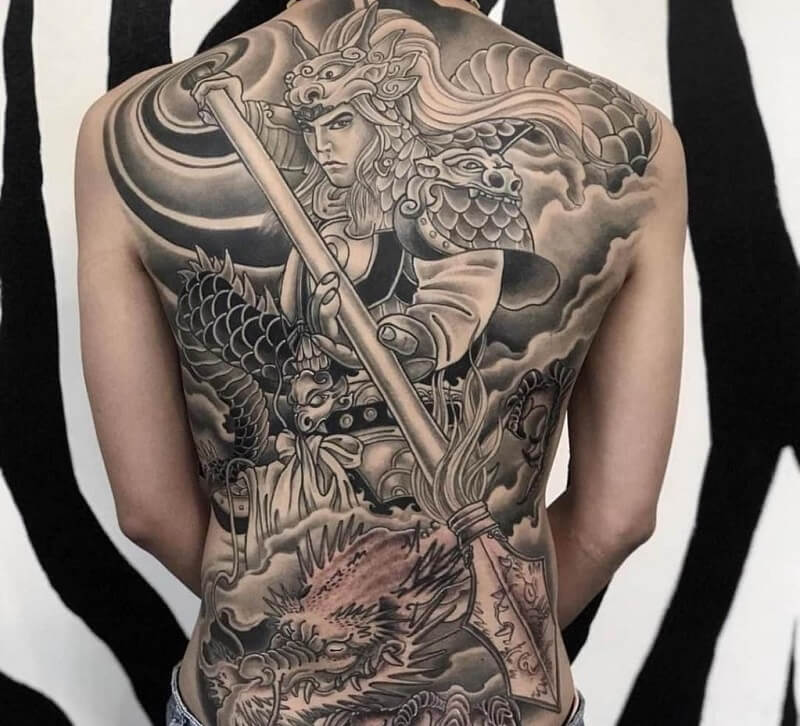 Giải mã bí ẩn Ý nghĩa hình xăm tứ linh hội tụ tránh phá tướng cuộc đời   Dragon sleeve tattoos Dragon tattoo designs Sleeve tattoos