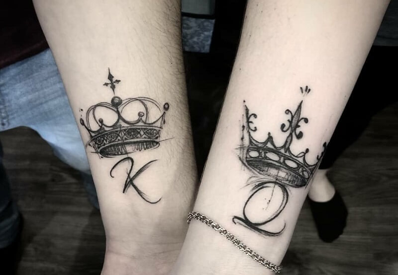 Tattoo biểu tượng King - Queen