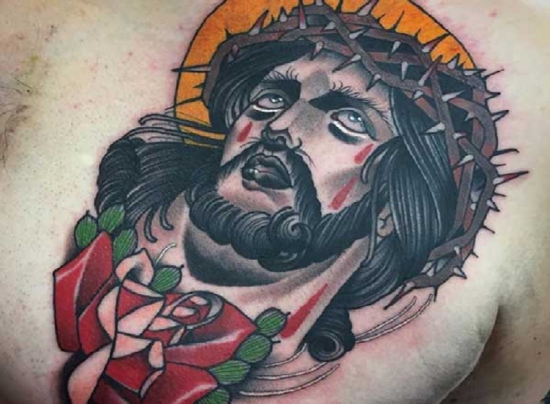 Hình xăm chúa jesus tattoo hình xăm đẹp bắp tay god tattoo hình xăm cho  nam Hình xăm đen trắng đẹphình xăm ở tay đ  Jesus tattoo Hình xăm cho  nam