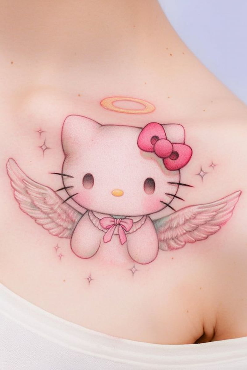 99+ Hình Xăm Hello Kitty: Đẹp, Ngầu Chất, Dễ Thương 17