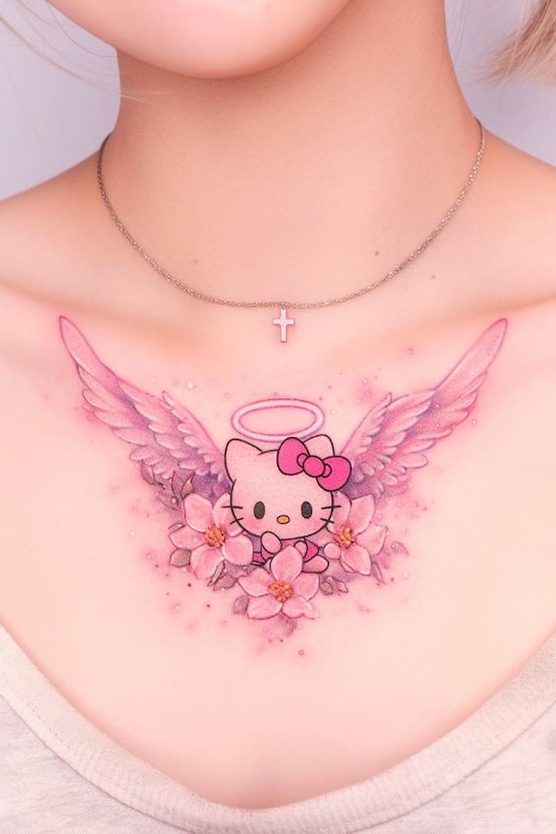 99+ Hình Xăm Hello Kitty: Đẹp, Ngầu Chất, Dễ Thương 11