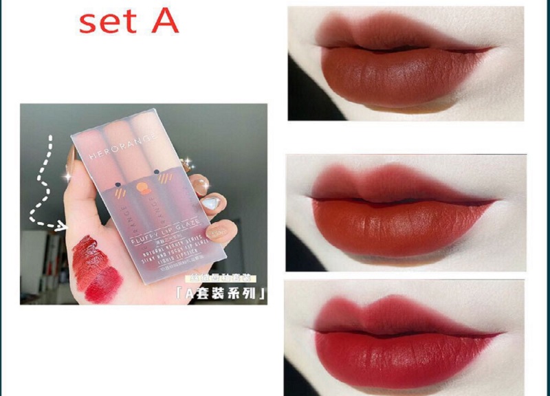 Son Herorange set Fluffy Lip Glaze A