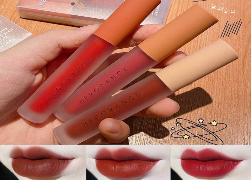 E) Son kem lì vỏ vuông HERORANGE Matte Lip Color – Bicicosmetics