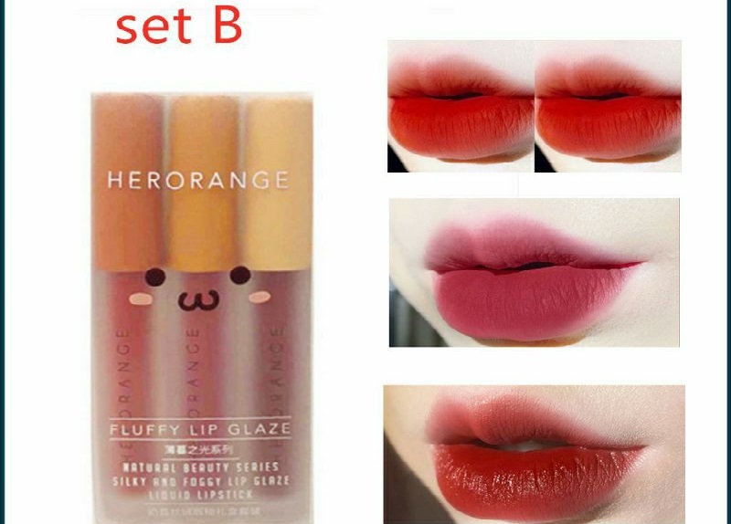 Son Herorange set Fluffy Lip Glaze B