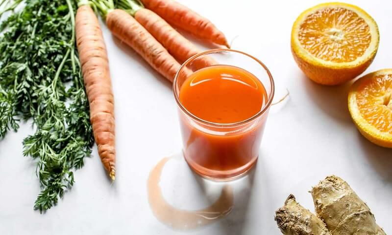 nước ép cà rốt với cam