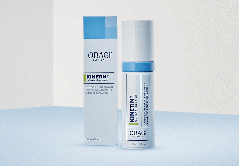 Serum Kinetin Obagi sử dụng hai gam màu chủ đạo là xanh và trắng