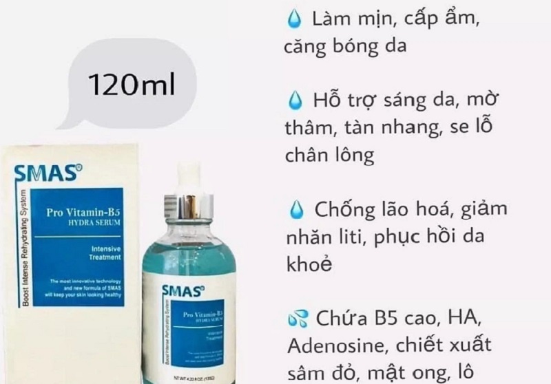 Serum B5 Smas được biết đến với nhiều công dụng dưỡng da vô cùng tuyệt vời