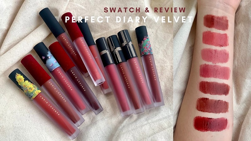 Dòng son Perfect Diary Glamour Select Velvet Liquid Lipstick hot nhất