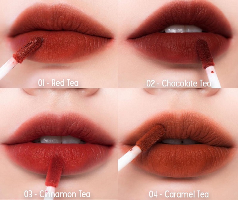 Son Romand Milk Tea Velvet Tint màu nào đẹp? Giá bao nhiêu?