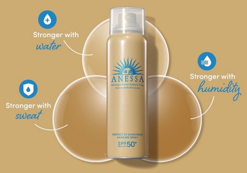 Xịt chống nắng đến từ Nhật Anessa Perfect UV Sunscreen Skincare Spray