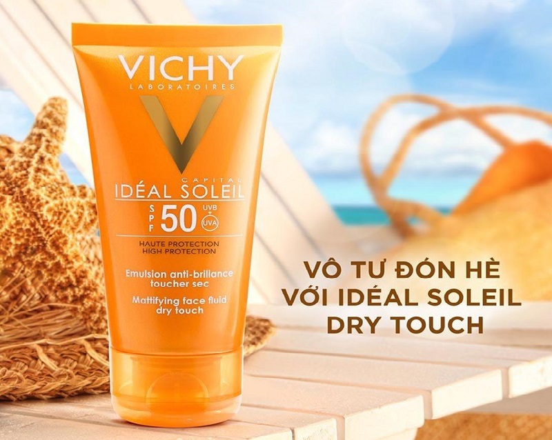 Kem chống nắng Vichy Ideal Soleil Dry Touch SPF 50 cho da dầu, thiên dầu, hỗn hợp