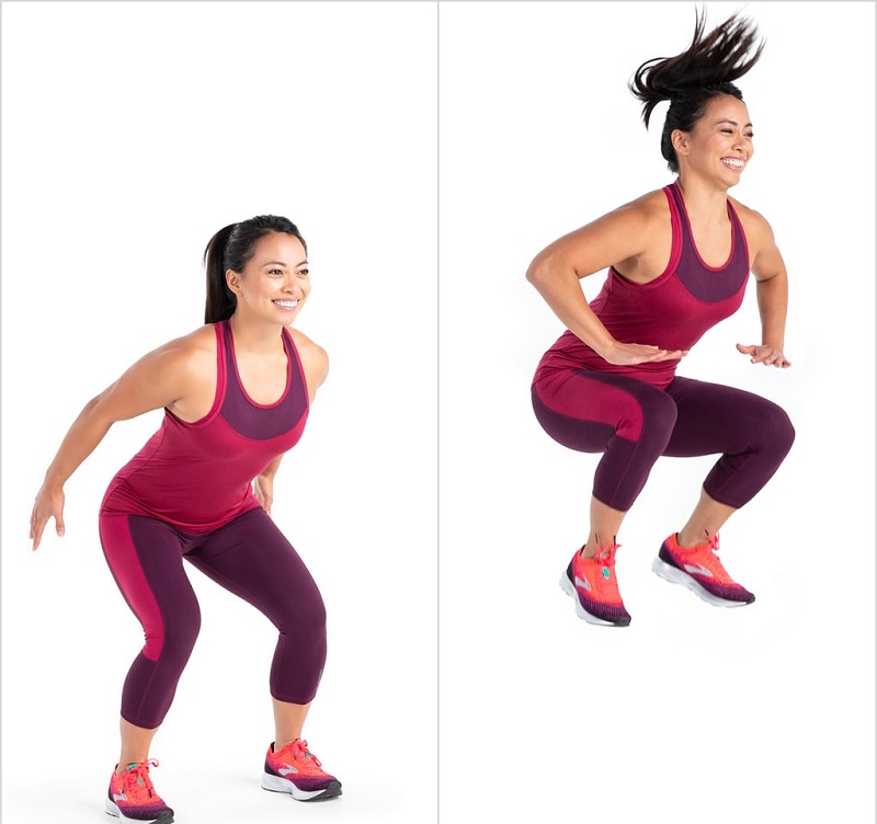 Squat Tuck Jump là bài tập giảm mỡ bụng đơn giản nhất mà các bạn nữ hay thực hiện