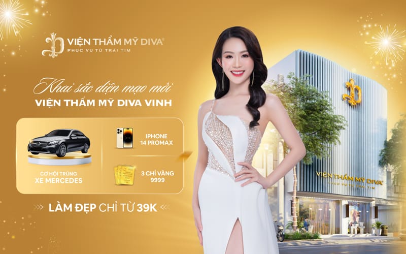 Khai trương vàng – Triệu quà sang mừng Viện thẩm mỹ DIVA Vinh ra mắt phái đẹp 