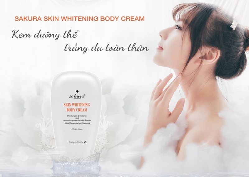 Kem dưỡng trắng da Sakura Skin Whitening Body Cream