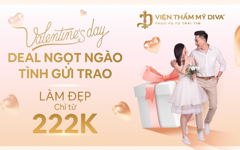 Viện thẩm mỹ DIVA triển khai chương trình Valentine’s Day “Deal Ngọt Ngào - Tình Gửi Trao”