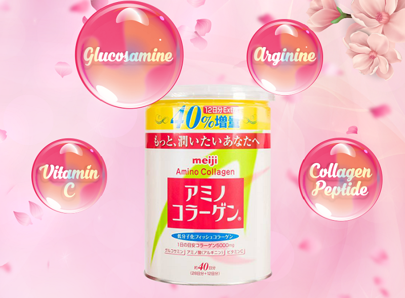 Collagen dạng bột làm đẹp da Meiji Amino Collagen