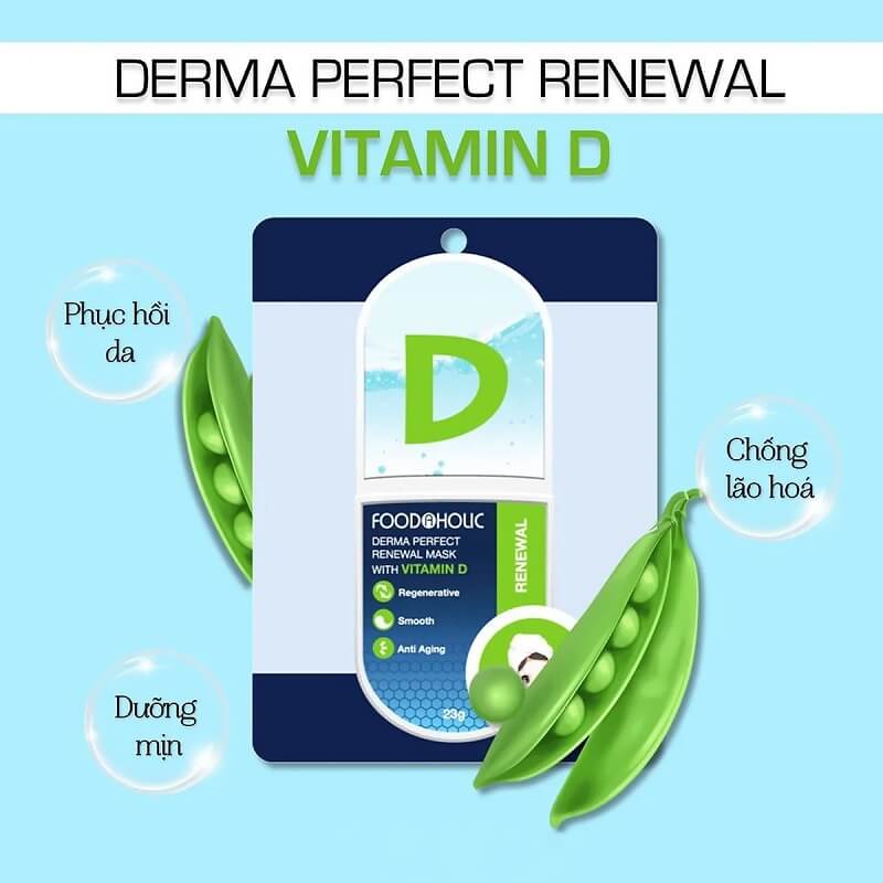 Mặt nạ FOODAHOLIC Derma Perfect Renewal Mask With Vitamin D