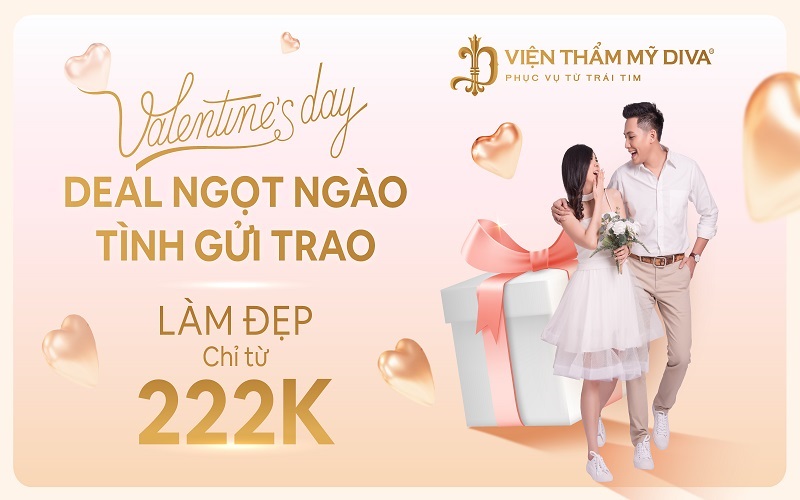 Viện thẩm mỹ DIVA triển khai trương trình Valentine’s Day “Deal Ngọt Ngào – Tình Gửi Trao”