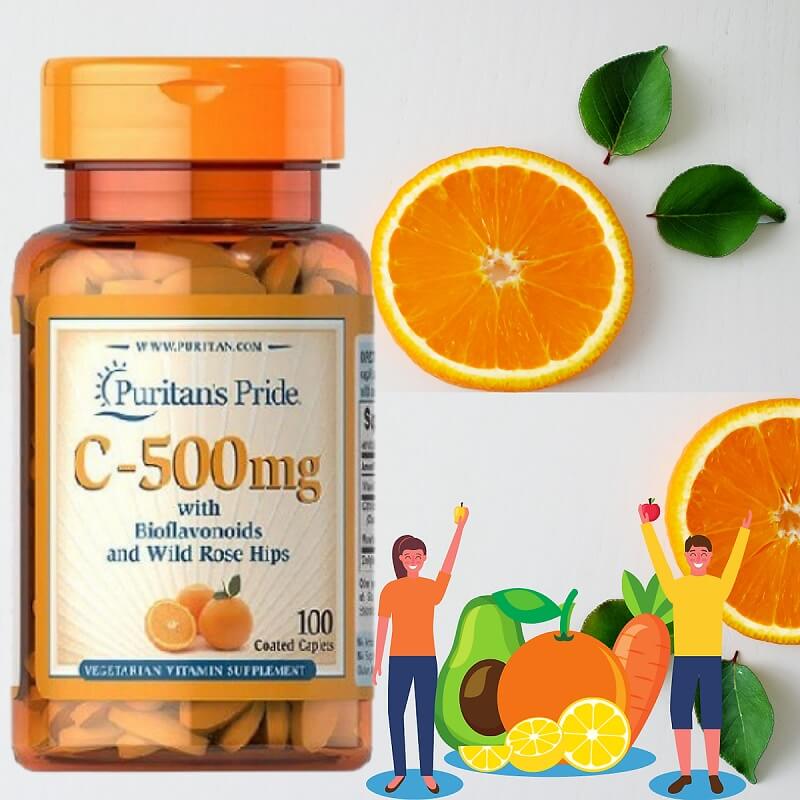 Viên uống vitamin C 500mg Time Time Release Puritan's Pride