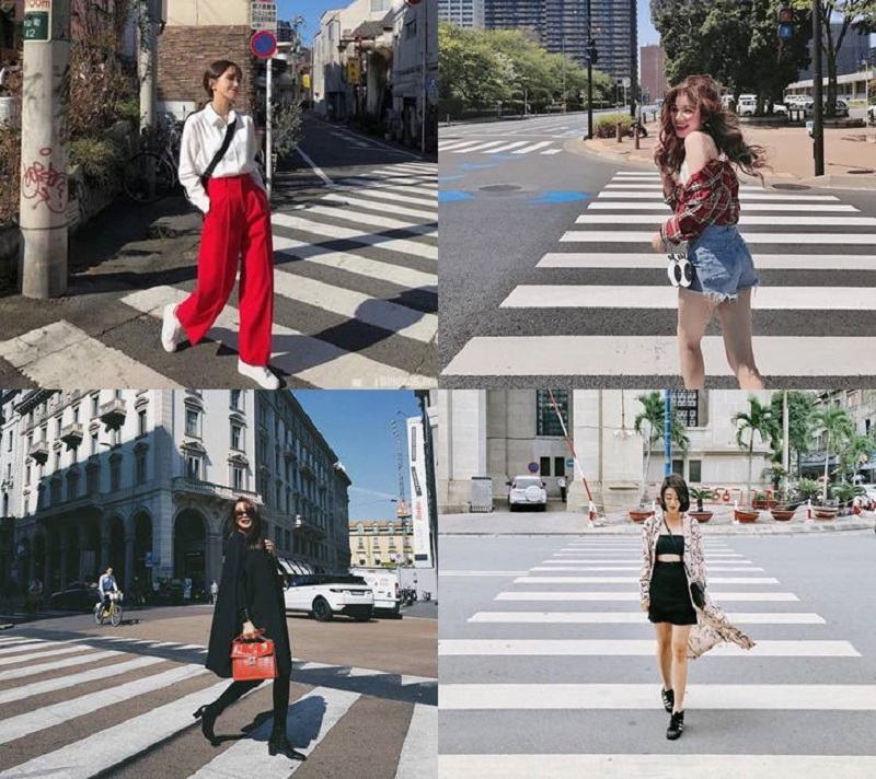 Cách tạo dáng chụp ảnh đẹp khi bước chân trên phố