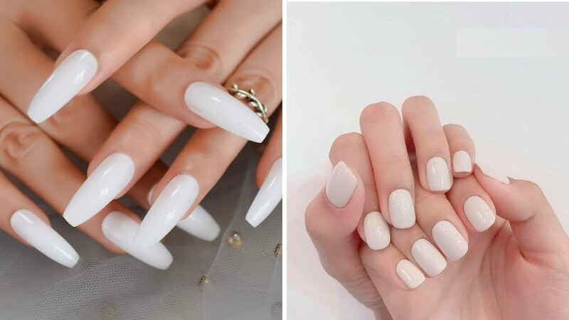 99+ mẫu nail trắng đẹp “chanh sả” giúp nàng tôn da