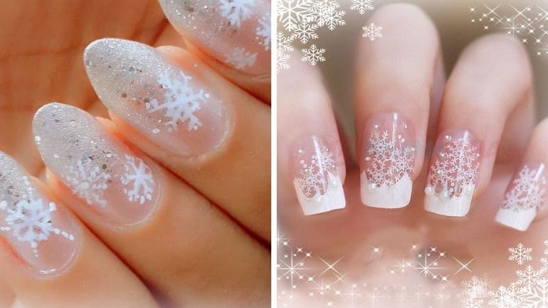 Nail nhũ kết hợp họa tiết