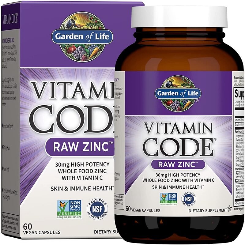 Garden of Life Vitamin Code Raw Zinc - Tốt cho người ăn chay
