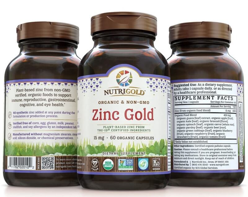 Nutrigold Zinc Gold - Kẽm hữu cơ tốt nhất