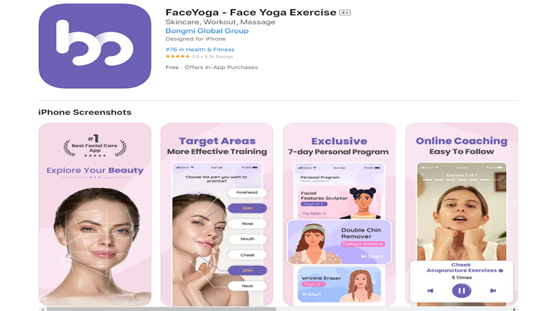 App Face Yoga Exercises