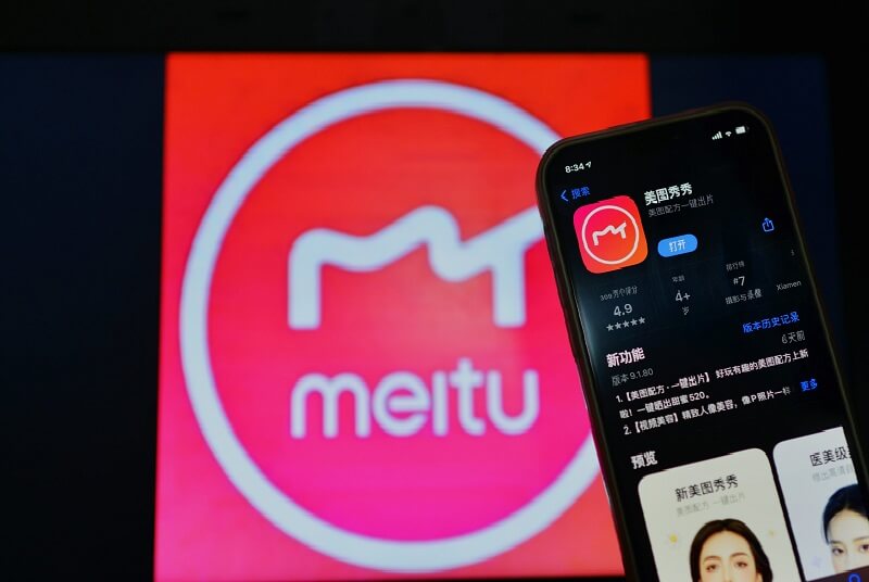 App chỉnh tỉ lệ vàng khuôn mặt Meitu