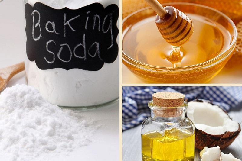 Baking soda, dầu dừa, mật ong dưỡng tóc