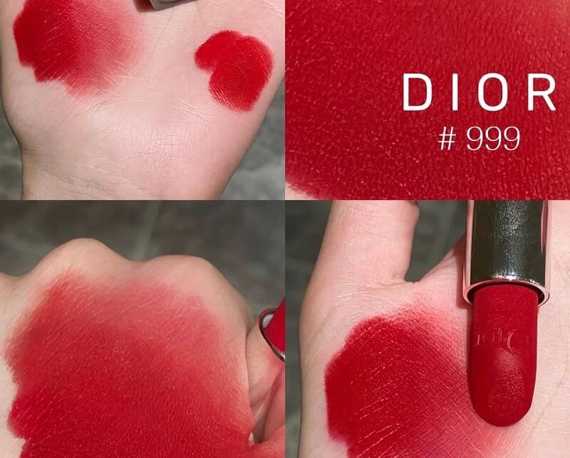 Son cho mặt mộc cao cấp Dior Rouge Matte 999 đỏ thuần