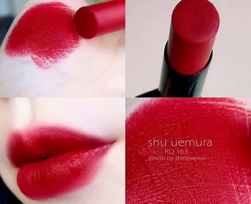 Màu son dành cho mặt mộc Shu Uemura Rouge 163 đỏ tươi