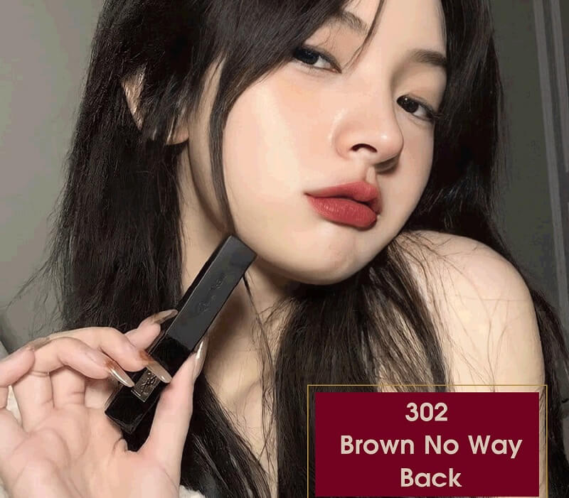 Son cho mặt mộc chất lượng YSL Brown No Way Back Slim Velvet Radical hồng đất