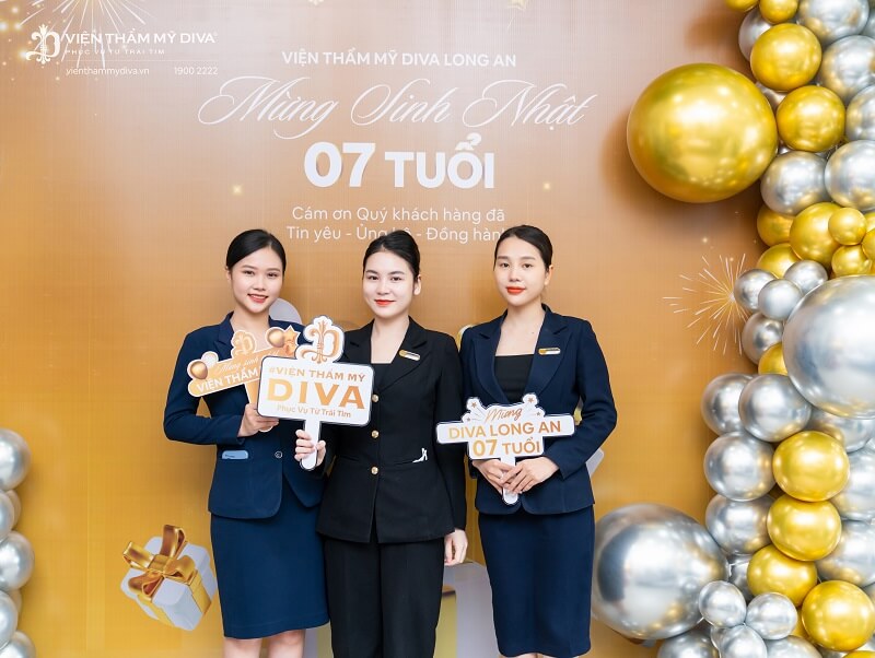 Viện thẩm mỹ DIVA Tân An - Địa chỉ làm đẹp hơn 500 nghìn khách hàng tin yêu, mừng 7 năm phát triển 7