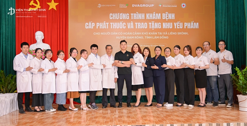 Viện thẩm mỹ DIVA tham gia chương trình khám bệnh, cấp thuốc và tặng quà cho người dân khó khăn tại xã Liêng Srônh 7