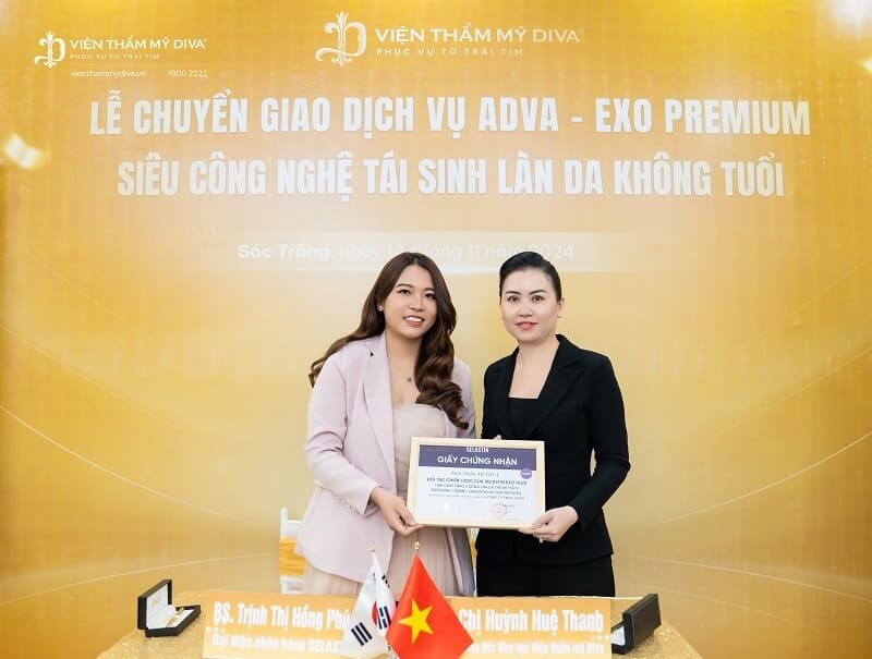 Viện thẩm mỹ DIVA chuyển giao siêu công nghệ Tái sinh làn da không tuổi ADVA – Exo Premium