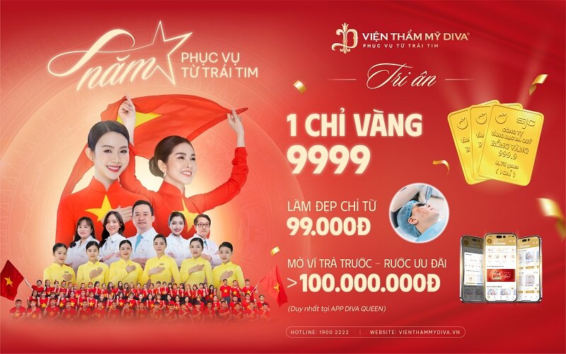 08 năm phục vụ từ trái tim - Viện thẩm mỹ DIVA sale "khủng" tất cả dịch vụ 08 năm phục vụ từ trái tim - Viện thẩm mỹ DIVA sale "khủng" tất cả dịch vụ