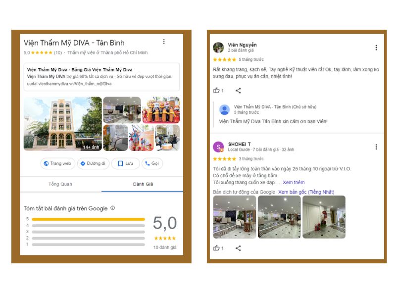 Đánh giá viện thẩm mỹ DIVA