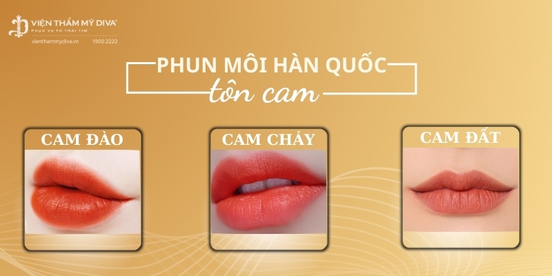 Phun môi Hàn Quốc tông cam trẻ trung, năng động
