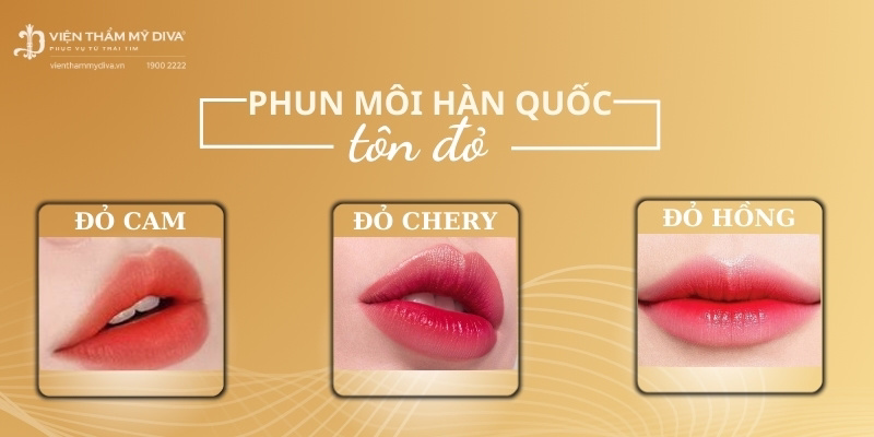 Bảng màu phun môi Hàn Quốc tông đỏ chưa bao giờ "lỗi mốt"