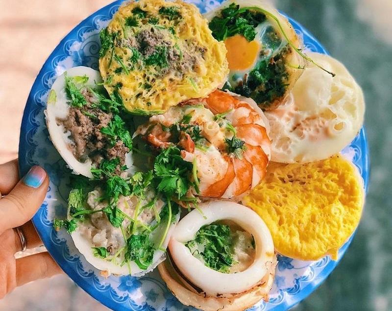 Bánh căn có đa dạng các loại nhân Bánh căn có đa dạng