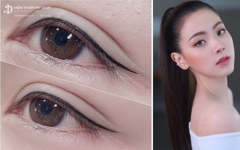 Phun mí eyeliner giúp mắt trông to tròn, viền mí sắc nét và gương mặt hài hòa